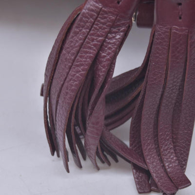 $1250 GUCCI GG Canvas Medium Marcie Tassel Tote Bag Beige Burgundy CONSIGNMENT 10021551