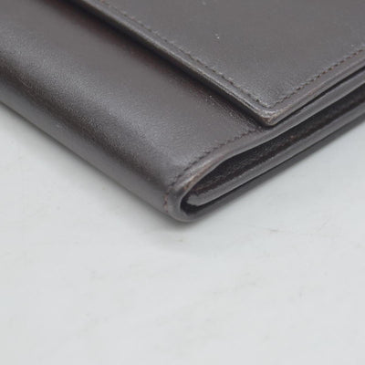 $990 Celine Vintage Bifold Kiss Lock Wallet Brown CONSIGNMENT