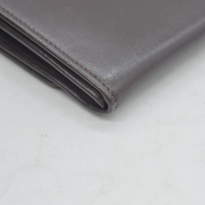 $990 Celine Vintage Bifold Kiss Lock Wallet Brown CONSIGNMENT