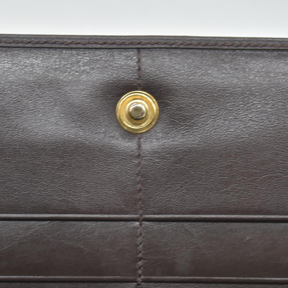 $990 Celine Vintage Bifold Kiss Lock Wallet Brown CONSIGNMENT