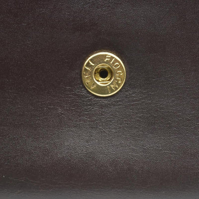 $990 Celine Vintage Bifold Kiss Lock Wallet Brown CONSIGNMENT