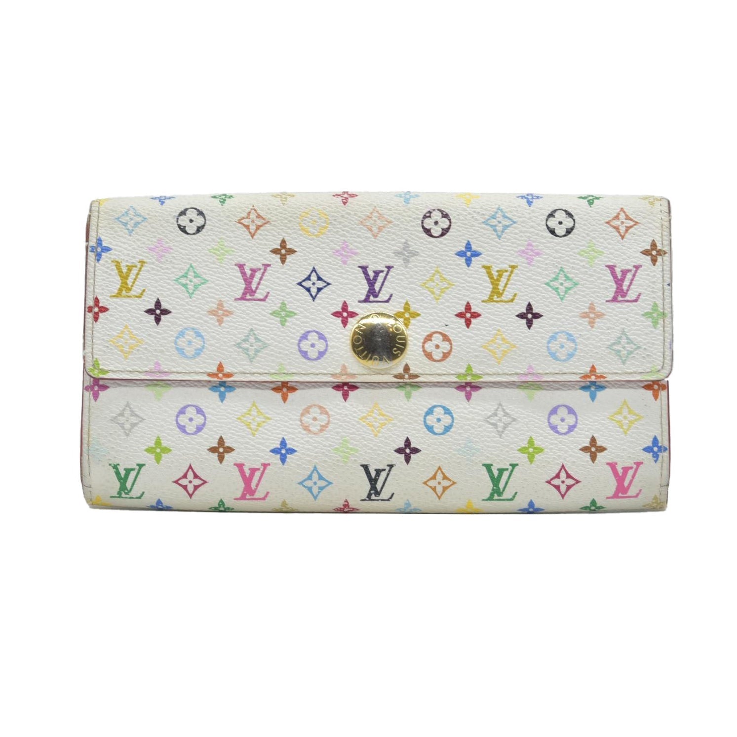 $850 Louis Vuitton Monogram Multicolor Sarah Long Wallet CONSIGNMENT
