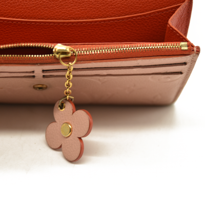 Louis Vuitton  Empreinte Bloom Flower Emilie Wallet Pink CA5118