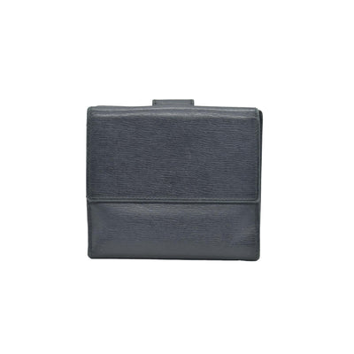 $490 GUCCI Logo Canvas Leather Bifold Wallet Black CONSIGNMENT