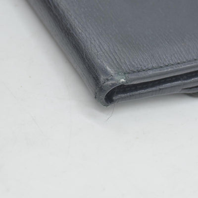 $490 GUCCI Logo Canvas Leather Bifold Wallet Black CONSIGNMENT