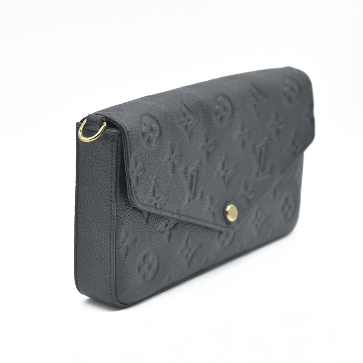 $1720 Louis Vuitton LV Monogram Pochette Félicie Black