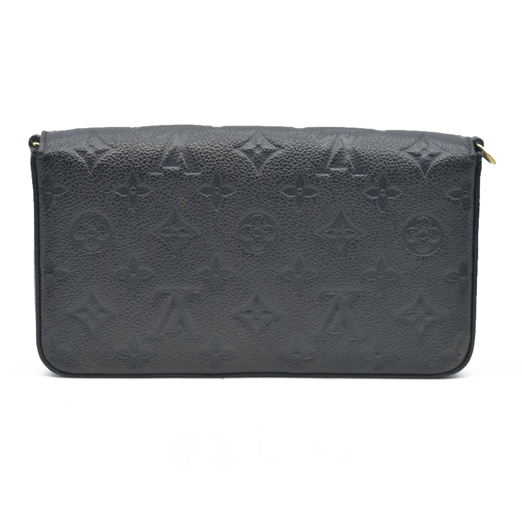 $1720 Louis Vuitton LV Monogram Pochette Félicie Black