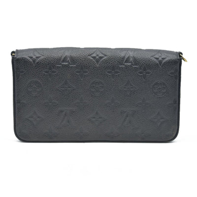 $1720 Louis Vuitton LV Monogram Pochette Félicie Black