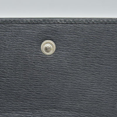 $490 GUCCI Logo Canvas Leather Bifold Wallet Black CONSIGNMENT