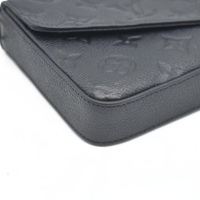 $1720 Louis Vuitton LV Monogram Pochette Félicie Black