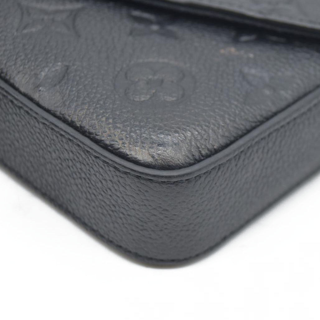 $1720 Louis Vuitton LV Monogram Pochette Félicie Black