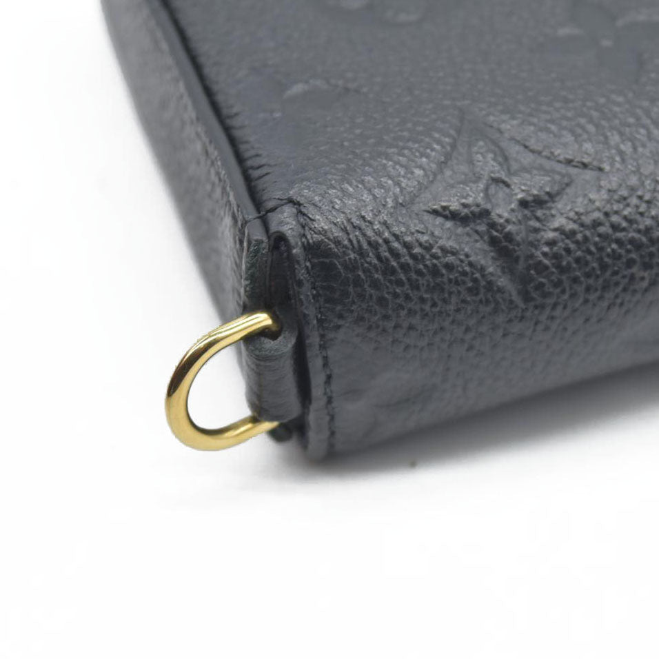 $1720 Louis Vuitton LV Monogram Pochette Félicie Black