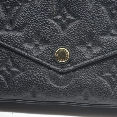 $1720 Louis Vuitton LV Monogram Pochette Félicie Black