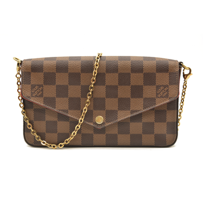 Louis Vuitton  Damier Ebene Pochette Felicie Chain Wallet SF1129