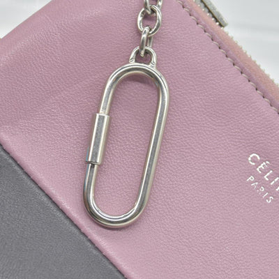$540 Celine  2018 Bicolor Solo Key Pouch Wallet CONSIGNMENT