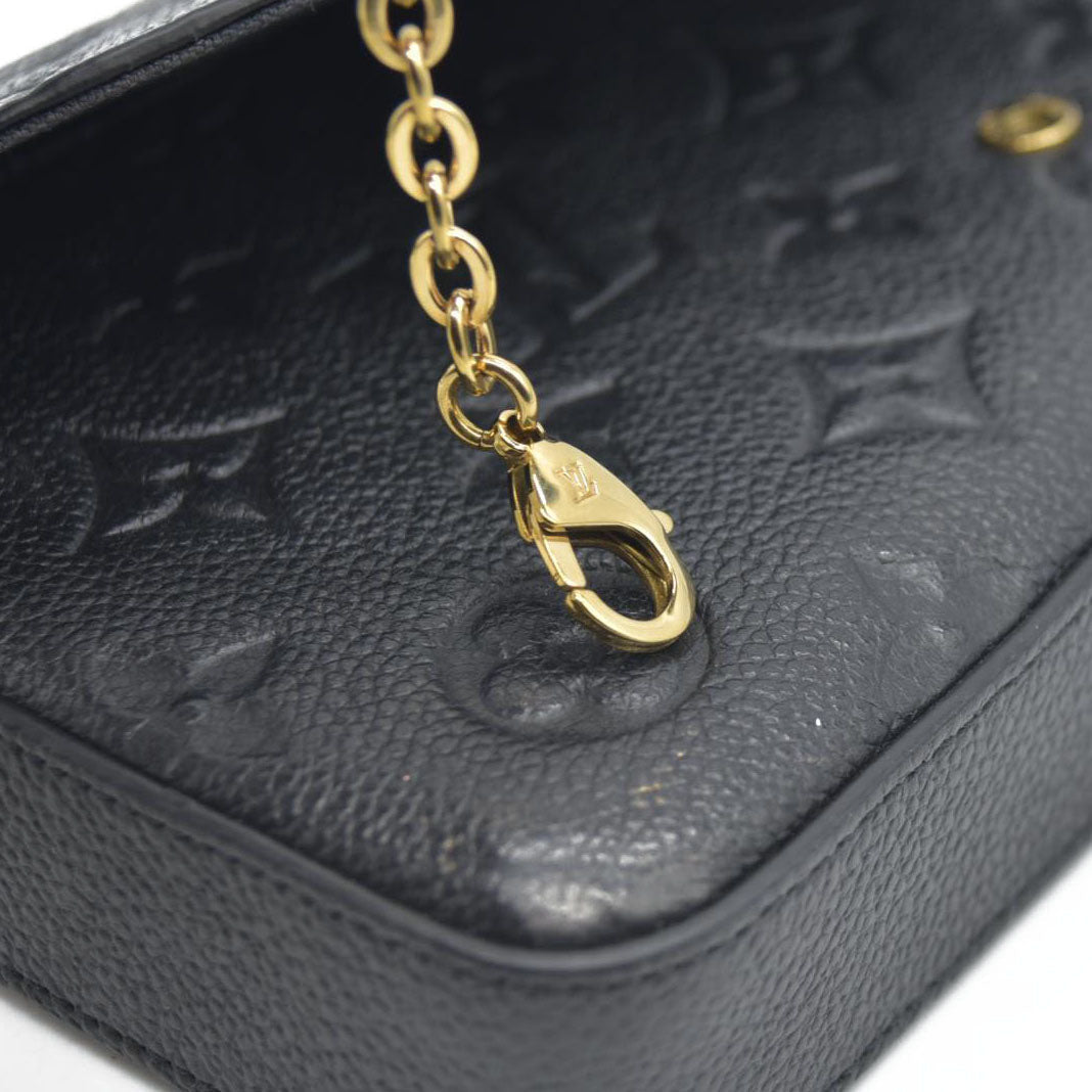 $1720 Louis Vuitton LV Monogram Pochette Félicie Black