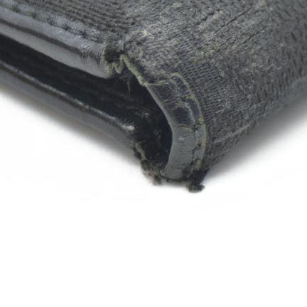 GUCCI GG Logo Canvas Leather Bifold Wallet Black