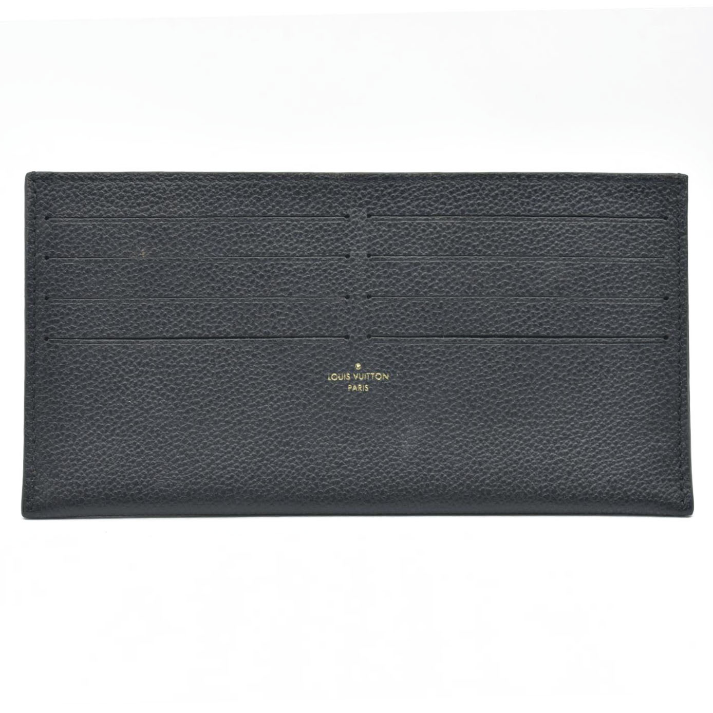 $600 LOUIS VUITTON  Epi Pochette Felicie Black Noir Card Holder Pouch CONSIGNMENT 10021274