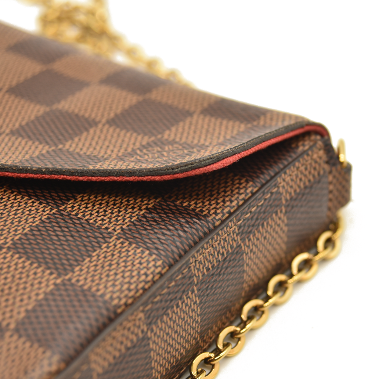 Louis Vuitton  Damier Ebene Pochette Felicie Chain Wallet SF1129