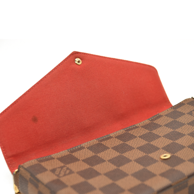 Louis Vuitton  Damier Ebene Pochette Felicie Chain Wallet SF1129