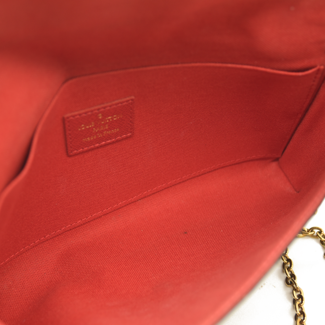 Louis Vuitton  Damier Ebene Pochette Felicie Chain Wallet SF1129