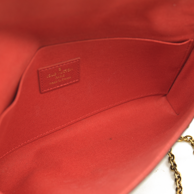 Louis Vuitton  Damier Ebene Pochette Felicie Chain Wallet SF1129