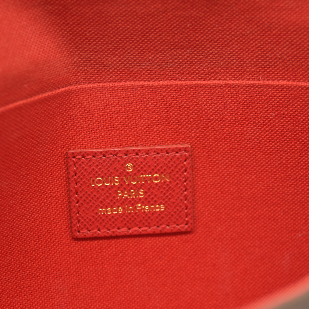 Louis Vuitton  Damier Ebene Pochette Felicie Chain Wallet SF1129