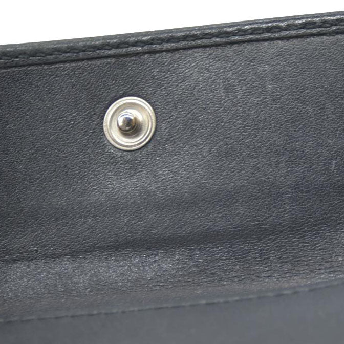 GUCCI GG Logo Canvas Leather Bifold Wallet Black