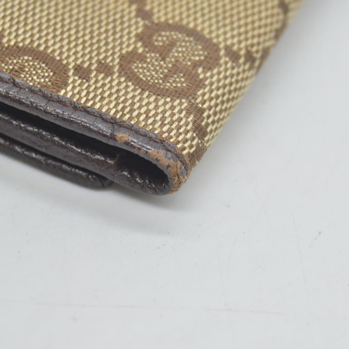 $330 GUCCI Monogram 6 Key Holder Case Dark Brown GG Wallet Canvas Signature Logo CONSIGNMENT
