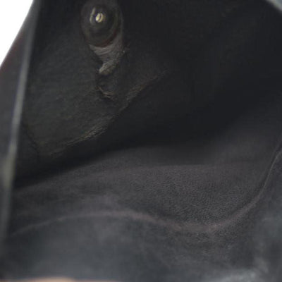 GUCCI GG Logo Canvas Leather Bifold Wallet Black