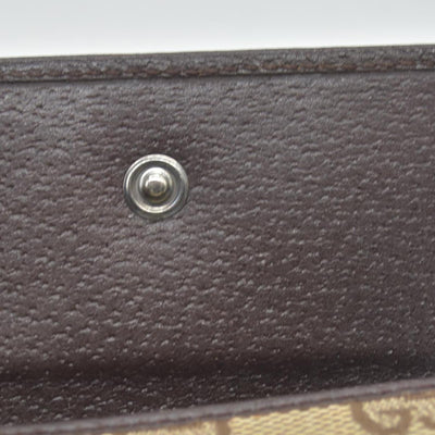 $330 GUCCI Monogram 6 Key Holder Case Dark Brown GG Wallet Canvas Signature Logo CONSIGNMENT