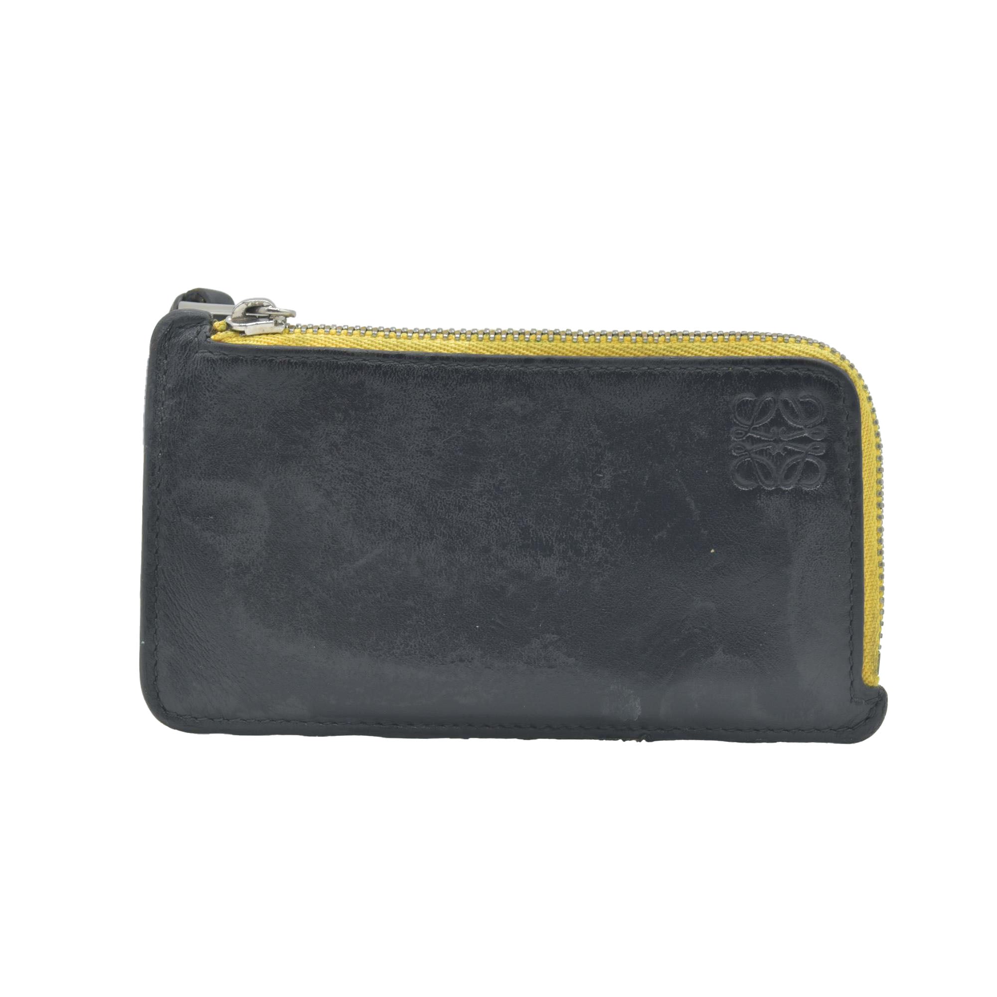 $450 Loewe DAMAGED Black Rainbow Coin Wallet CONSIGNMENT