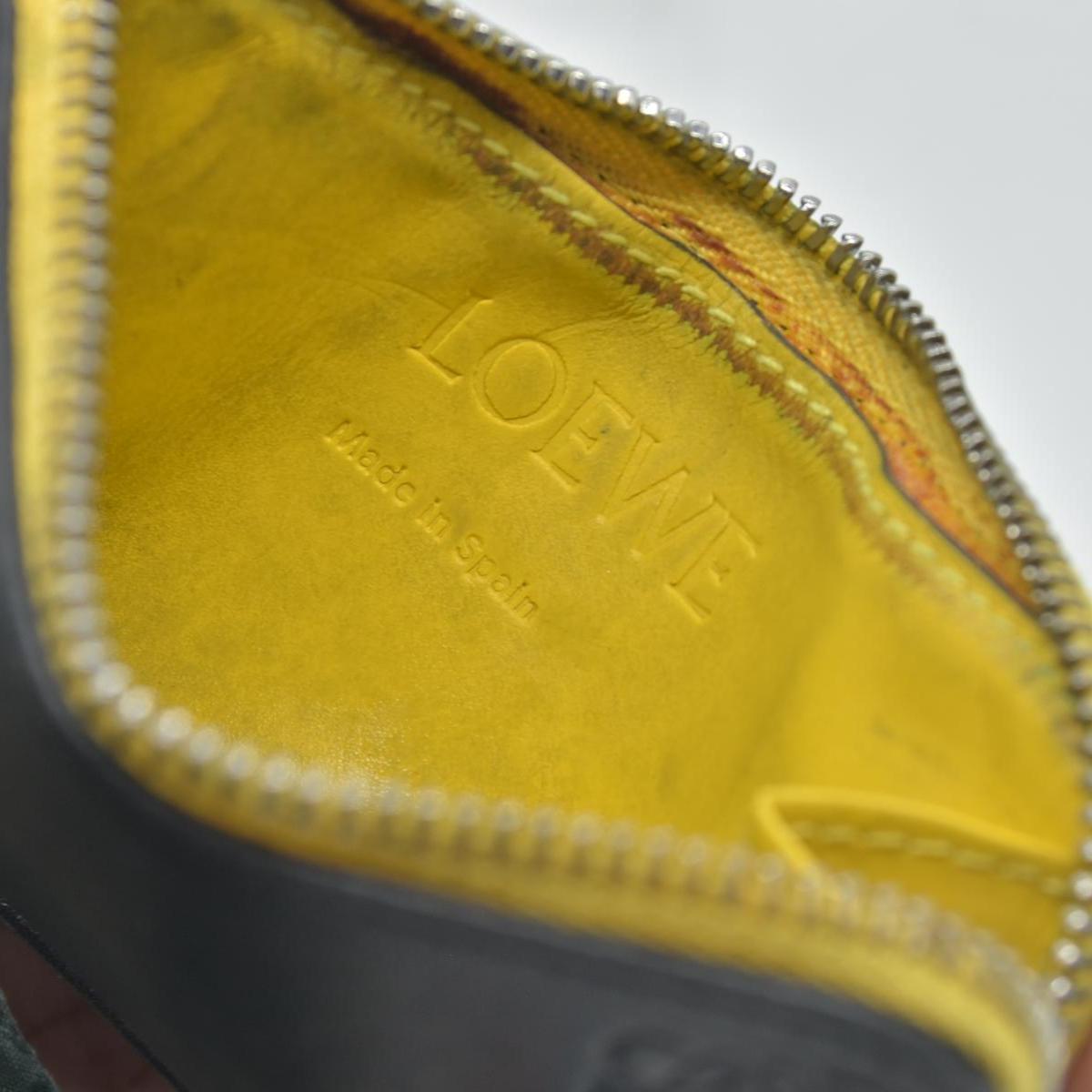 $450 Loewe DAMAGED Black Rainbow Coin Wallet CONSIGNMENT