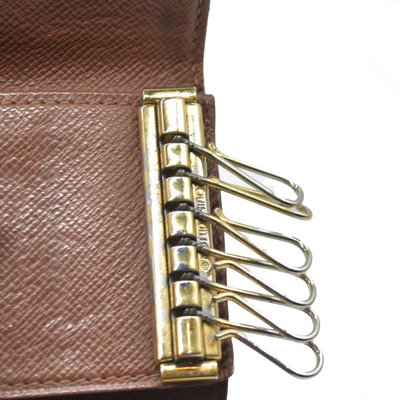 $345 Louis Vuitton Monogram Multicles 6 Ring Key Case Brown CT1916