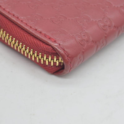$390 Gucci Microguccissima Zip Around Key Case Red CONSIGNMENT