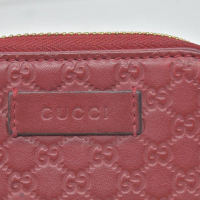 $390 Gucci Microguccissima Zip Around Key Case Red CONSIGNMENT