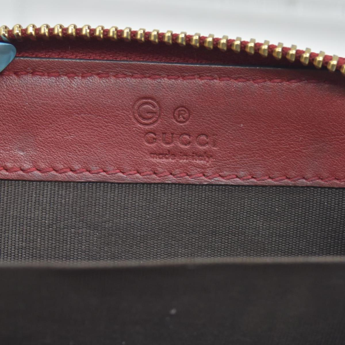 $390 Gucci Microguccissima Zip Around Key Case Red CONSIGNMENT