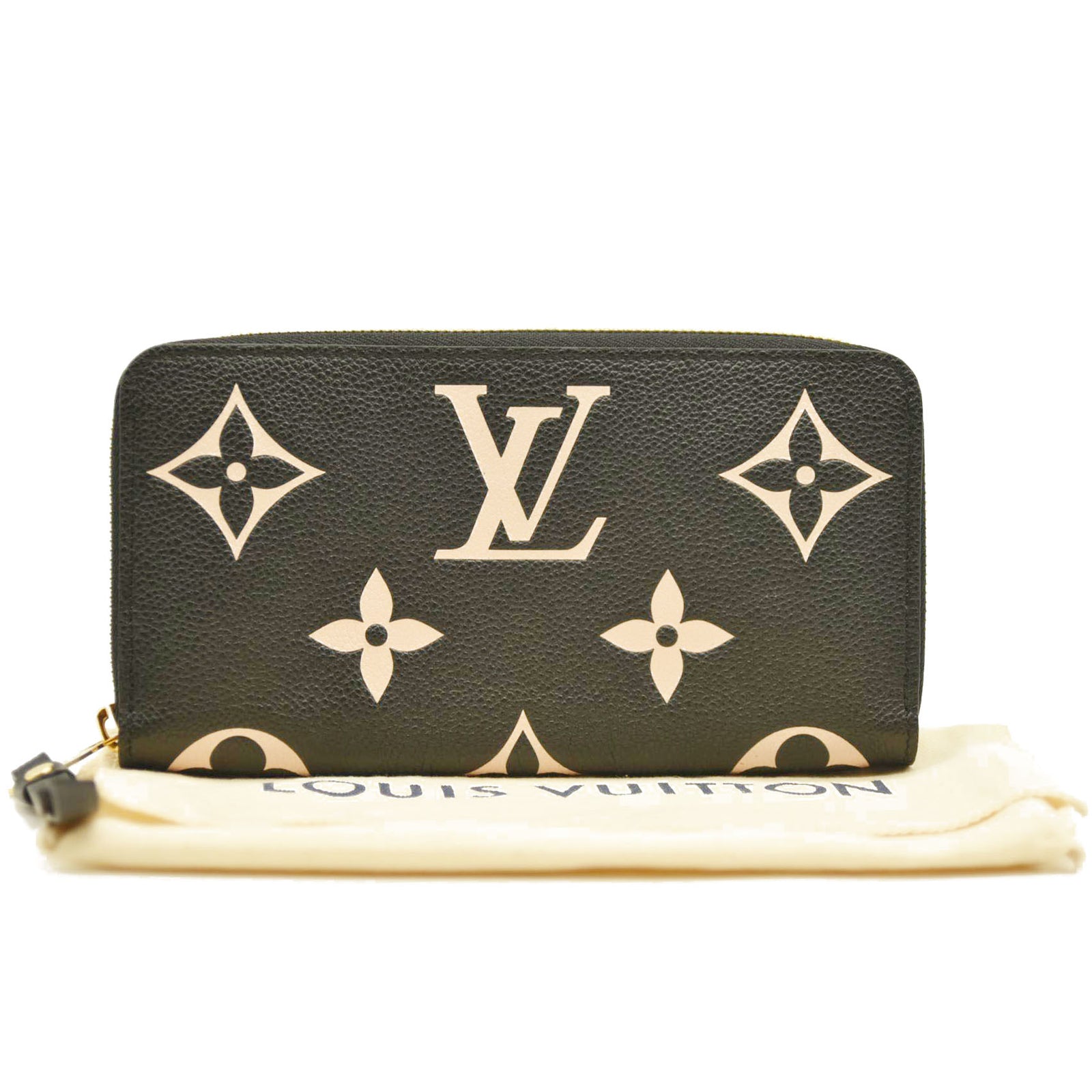 Louis Vuitton  Empreinte Monogram Giant Zippy Wallet Black Beige