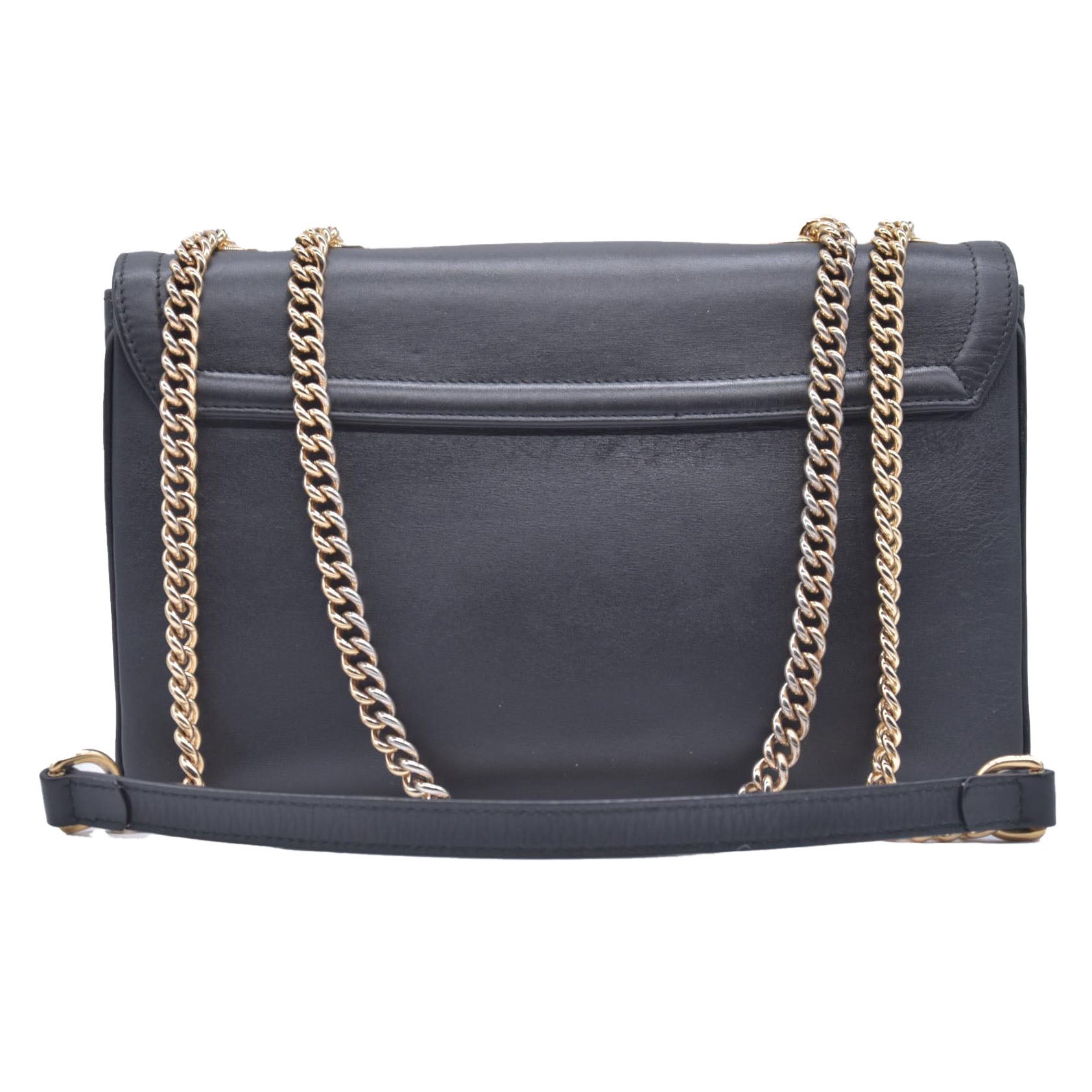$2980 Gucci Black Calfskin Medium Rajah Shoulder Bag CONSIGNMENT