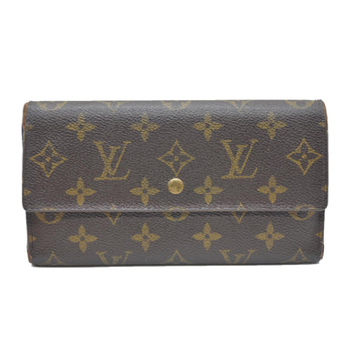 Louis Vuitton Monogram Porte Tresor International Trifold Long Wallet MB1023