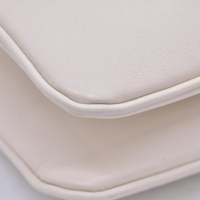$2980 GUCCI Smooth Calfskin Medium Rajah Shoulder Bag White CONSIGNMENT
