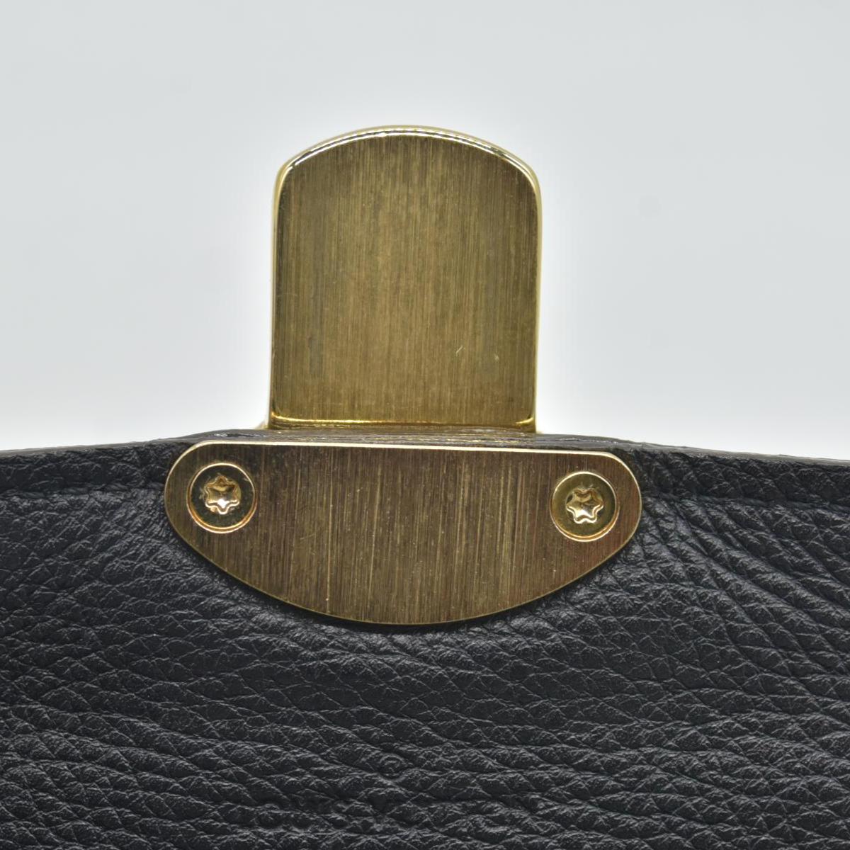 $1130 2014 Louis Vuitton Mahina Amelia Wallet Black CONSIGNMENT TN0184