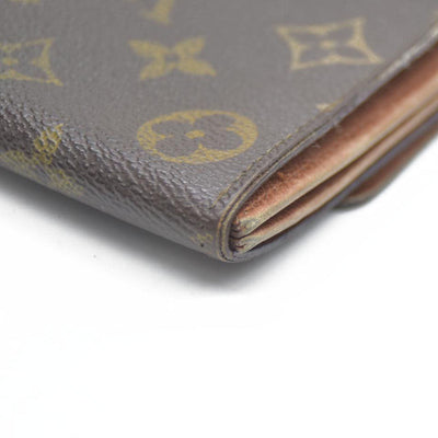 Louis Vuitton Monogram Portefeiulle Sarah Long Bifold Wallet Brown 882AN