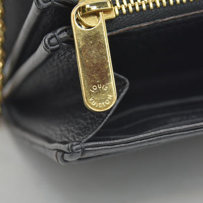 $1130 2014 Louis Vuitton Mahina Amelia Wallet Black CONSIGNMENT TN0184