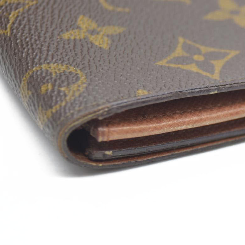 Louis Vuitton Monogram Portefeiulle Sarah Long Bifold Wallet Brown 882AN