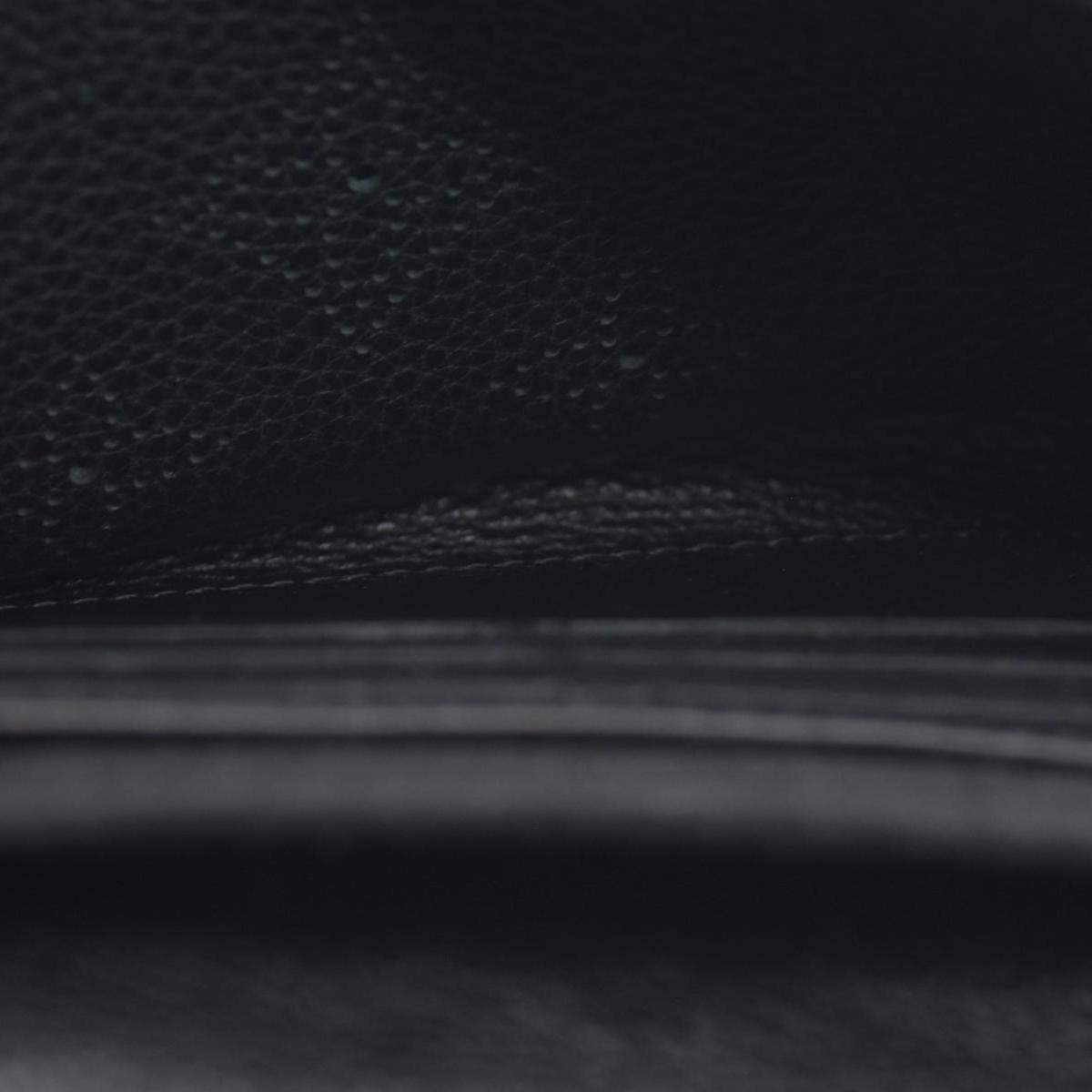 $1130 2014 Louis Vuitton Mahina Amelia Wallet Black CONSIGNMENT TN0184