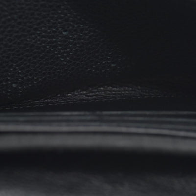 $1130 2014 Louis Vuitton Mahina Amelia Wallet Black CONSIGNMENT TN0184