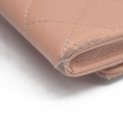 Chanel Quilted CC Flap Card Holder Interlocking CC Logo Trifold Wallet