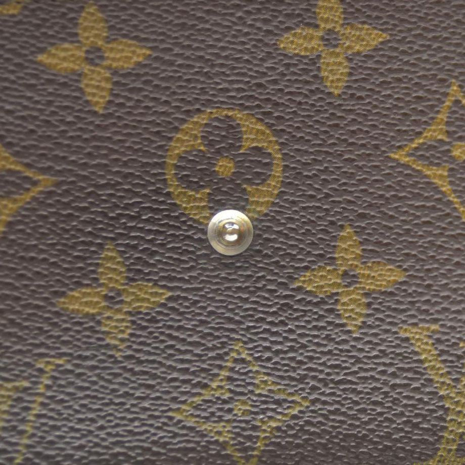 Louis Vuitton Monogram Portefeiulle Sarah Long Bifold Wallet Brown 882AN