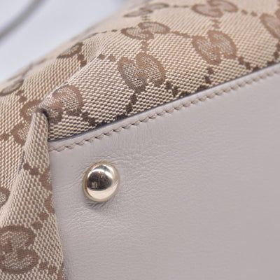 $1290 GUCCI GG Canvas Miss GG Tote Off White CONSIGNMENT